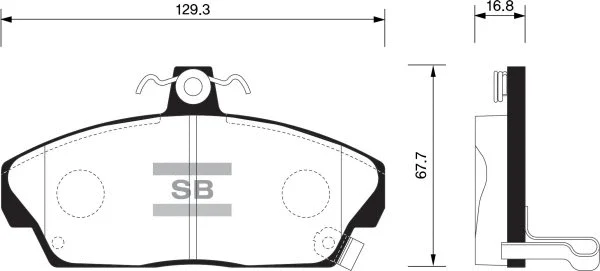 Brake Pad Set, disc brake (FBP1571)