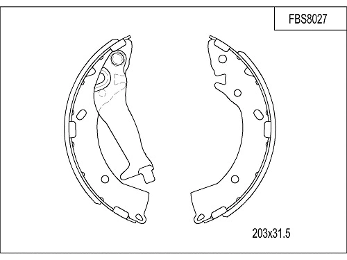 Brake Shoe Set (FBS8027)