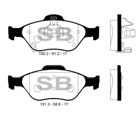 Brake Pad Set, disc brake (FBP1631)