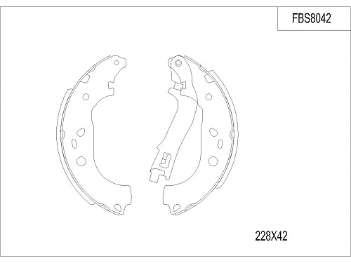 Brake Shoe Set (FBS8042)