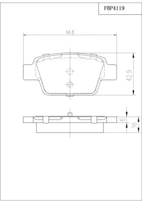 Brake Pad Set, disc brake (FBP4119)
