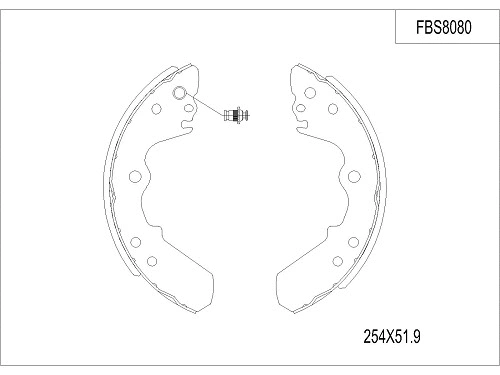 Brake Shoe Set (FBS8080)