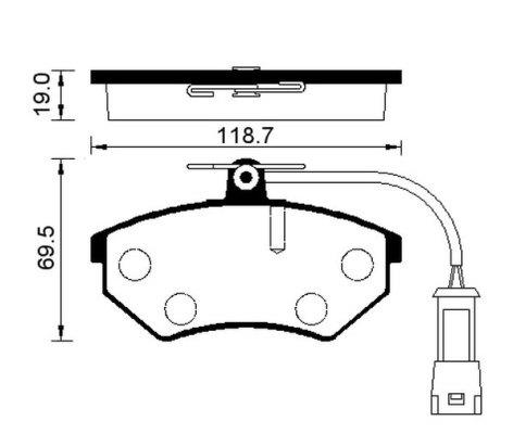 Brake Pad Set, disc brake (FBP2005/A)