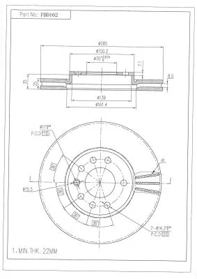 Brake Disc (FBD162)