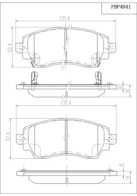 Brake Pad Set, disc brake (FBP4041)