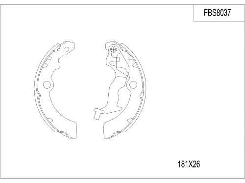 Brake Shoe Set (FBS8037)