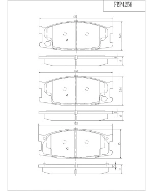 Brake Pad Set, disc brake (FBP4256)