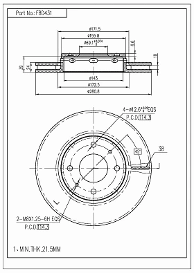 Brake Disc (FBD431)