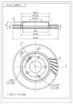 Brake Disc (FBD214)