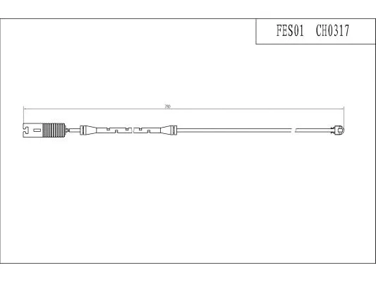 Warning Contact, brake pad wear (FES01)