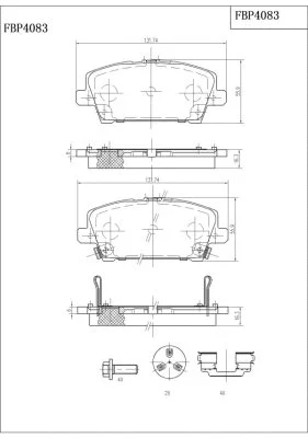 Brake Pad Set, disc brake (FBP4083)