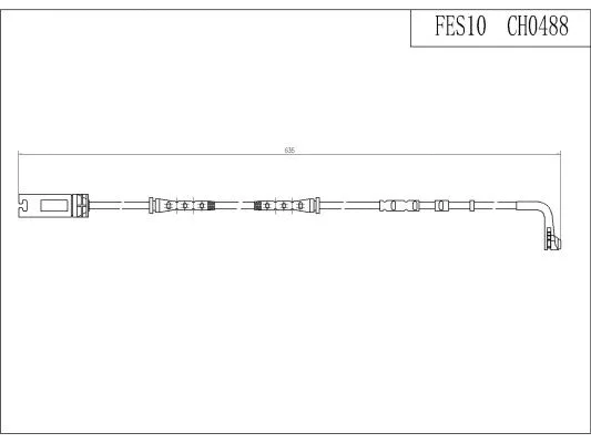 Warning Contact, brake pad wear (FES10)