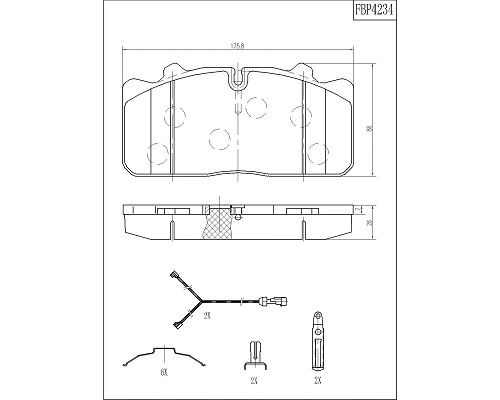 Brake Pad Set, disc brake (FBP4234)