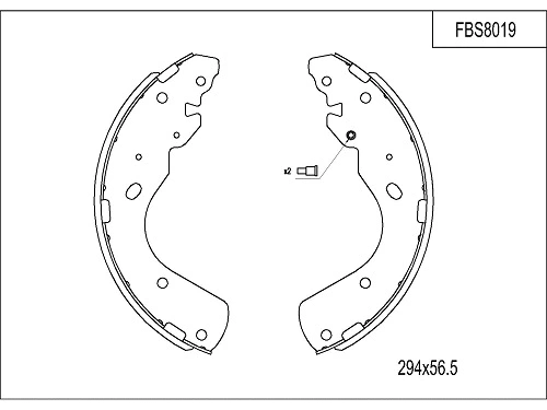 Brake Shoe Set (FBS8019)