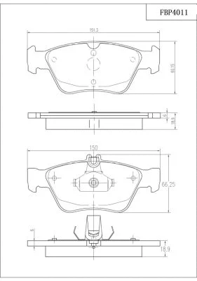 Brake Pad Set, disc brake (FBP4011)