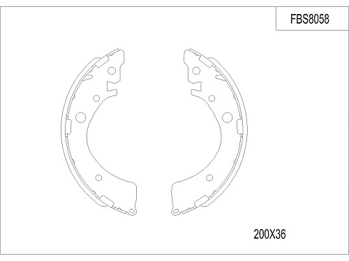 Brake Shoe Set (FBS8058)