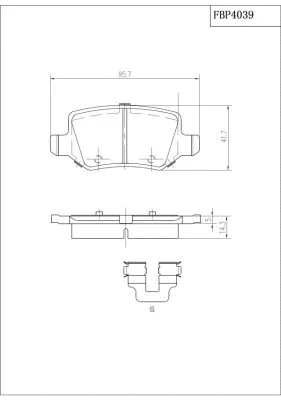 Brake Pad Set, disc brake (FBP4039)