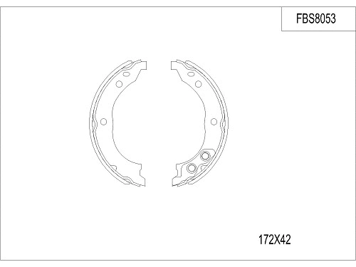 Brake Shoe Set (FBS8053)