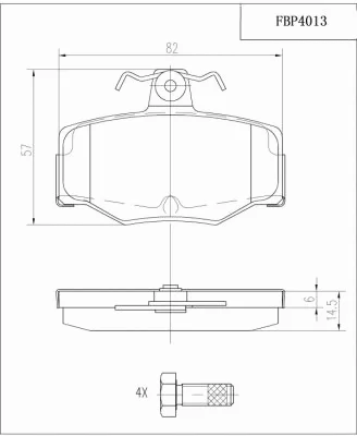 Brake Pad Set, disc brake (FBP4013)