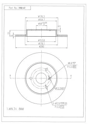 Brake Disc (FBD147)