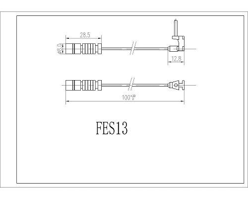 Warning Contact, brake pad wear (FES13)