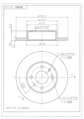 Brake Disc (FBD398)