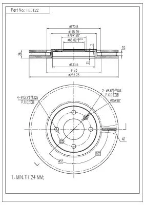 Brake Disc (FBD122)
