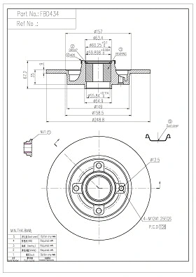 Brake Disc (FBD434)