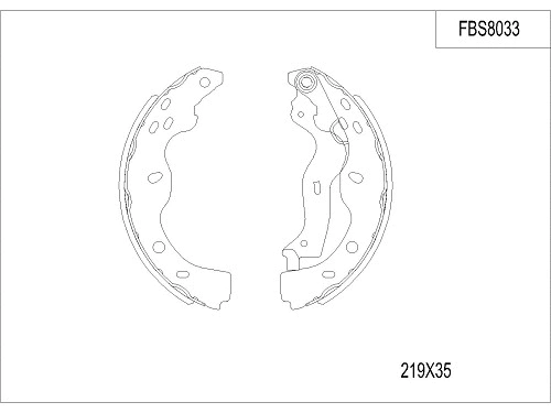 Brake Shoe Set (FBS8033)