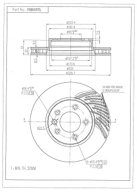 Brake Disc (FBD357L)