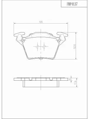 Brake Pad Set, disc brake (FBP4137)