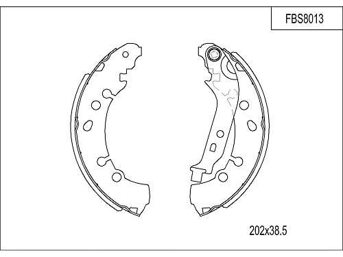 Brake Shoe Set (FBS8013)