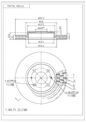 Brake Disc (FBD142)