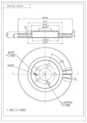 Brake Disc (FBD127)