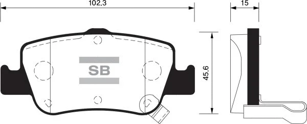 Brake Pad Set, disc brake (FBP1501)