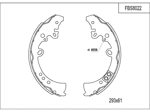Brake Shoe Set (FBS8022)