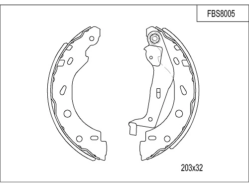 Brake Shoe Set (FBS8005)