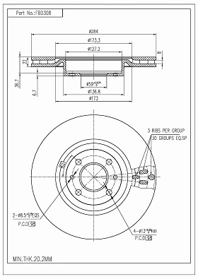 Brake Disc (FBD308)