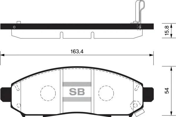 Brake Pad Set, disc brake (FBP1460)