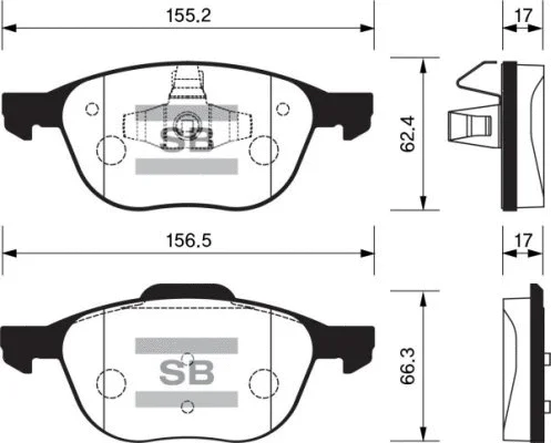 Brake Pad Set, disc brake (FBP1260)
