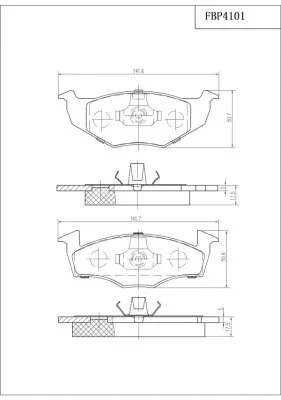 Brake Pad Set, disc brake (FBP4101)