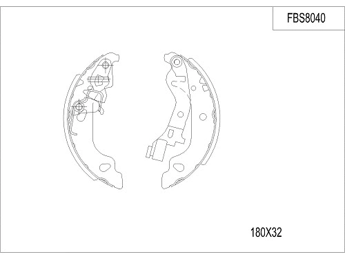 Brake Shoe Set (FBS8040)