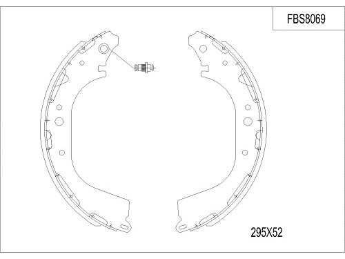 Brake Shoe Set (FBS8069)