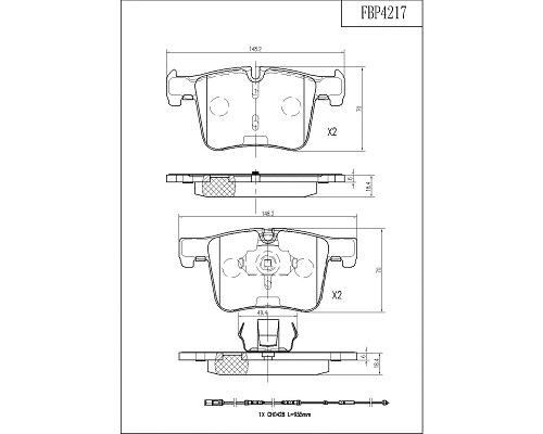 Brake Pad Set, disc brake (FBP4217)
