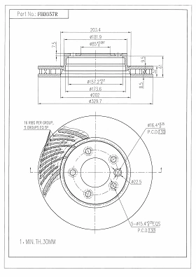 Brake Disc (FBD357R)