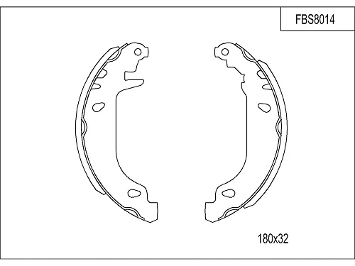 Brake Shoe Set (FBS8014)