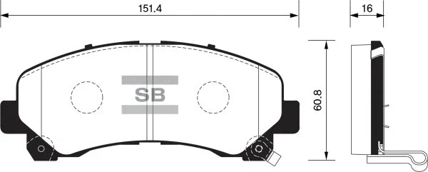 Brake Pad Set, disc brake (FBP1409)