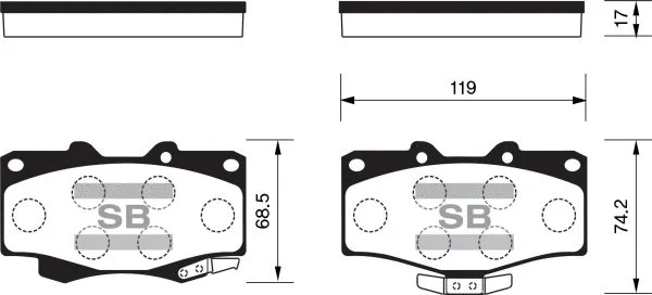 Brake Pad Set, disc brake (FBP1222)
