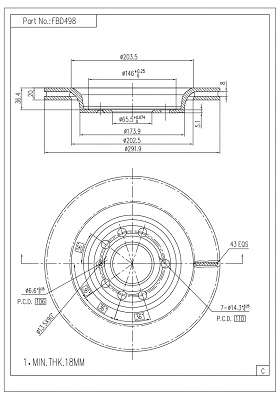 Brake Disc (FBD498)