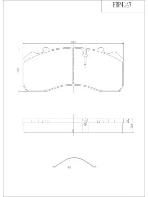 Brake Pad Set, disc brake (FBP4147)